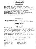 rượu thuốc chữa trị các bệnh nhi khoa và phụ khoa 