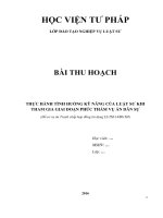 Thu hoạch dân sự tình huống tranh chấp hợp đồng tín dụng hồ sơ 14 lớp đào tạo luật sư học viện tư pháp