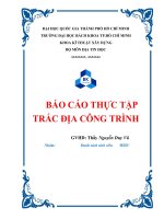 BÁO cáo THỰC tập TRẮC địa CÔNG TRÌNH