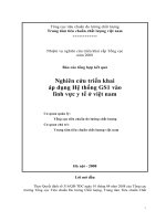 NGHIÊN CỨU TRIỂN KHAI ÁP DỤNG HỆ THỐNG GS1 VÀO LĨNH VỰC Y TẾ VIỆT NAM