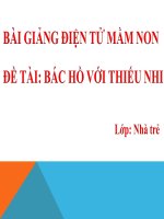 Bài giảng điện tử mầm non Lớp nhà trẻ đề tài Bác Hồ với thiếu nhi