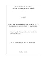 (Luận án tiến sĩ Toán học) DÁNG ĐIỆU TIỆM CẬN CỦA MỘT SỐ HỆ VI PHÂN ĐA  TRỊ TRONG KHÔNG GIAN VÔ HẠN CHIỀU
