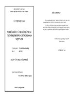 Nghiên cứu lý thuyết hành vi trên thị trường chứng khoán Việt Nam