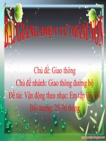 Bài giảng điện tử mầm non Lớp nhà trẻ đề tài Em tập lái ô tô