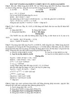 TRẮC NGHIỆM KIM LOẠI KIỀM và hợp CHẤT của KIM LOẠI KIỀM