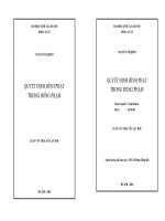 Luận văn Thạc sĩ Luật học Quyết định hình phạt trong đồng phạm