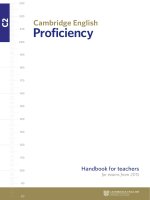 Cambridge English: Proficiency handbook for teachers