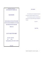 Đánh giá hiệu quả sử dụng đất nông nghiệp và đề xuất sử dụng theo hướng sản xuất hàng hoá trên địa bàn huyện Thanh Liêm, tỉnh Hà Nam