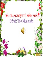Bài giảng điện tử mầm non Lớp nhà trẻ đề tài Thơ Mưa xuân