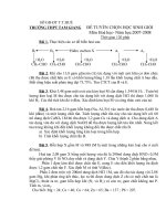 ĐỀ TUYỂN CHỌN HỌC SINH HÓA HỌC GIỎI lớp 9 (có đáp án)