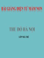 Bài giảng điện tử mầm non Lớp nhà trẻ đề tài Thủ đô Hà Nội