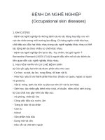 BỆNH DA NGHỀ NGHIỆP