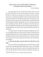 CÔNG TÁC DÂN VẬN CỦA ĐẢNG NHỮNG NĂM đầu SAU CÁCH MẠNG THÁNG TÁM (1945 1946)