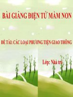 Bài giảng điện tử mầm non Lớp nhà trẻ đề tài Các loại phương tiện giao thông