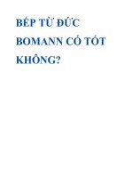 BẾP từ đức BOMANN có tốt KHÔNG