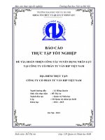 Báo cáo thực tập quản trị nhân lực: Hoàn thiện công tác tuyển dụng nhân lực tại công ty cổ phần tư vấn HIP việt nam
