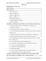 Báo cáo thực tập quản trị nhân lực: Công tác tuyển dụng nhân lực tại công ty cổ phần cầu 11 thăng long