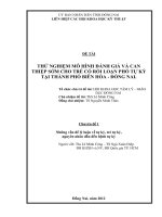 THỬ NGHIỆM MÔ HÌNH ĐÁNH GIÁ VÀ CAN THIỆP SỚM CHO TRẺ CÓ RỐI LOẠN PHỔ TỰ KỈ TẠI THÀNH PHỐ BIÊN HÒA ĐỒNG NAI