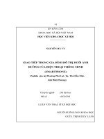 Giao tiếp trong gia đình đô thị dưới ảnh hưởng của điện thoại thông minh