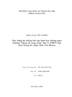 Xây dựng hệ thống bài tập hình học không gian chương “quan hệ song song” lớp 11 THPT dựa theo thang đo nhận thức của bloom