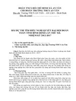 Bài thi tìm hiểu nghị quyết đoàn tỉnh bình định lần thứ XII