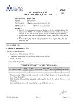 ĐỀ THI MÔN BẢNG TÍNH QTKD HK151B