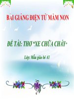 Bài giảng điện tử mầm non lớp Mầm đề tài Thơ xe chữa cháy