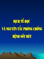 DỊCH TỄ HỌC VÀ NGUYÊN TẮC PHÒNG CHỐNG BỆNH SỐT RÉT