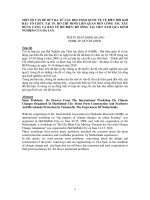 MỘT SỐ VẤN ĐỀ RÚT RA TỪ CÁC HỘI THẢO QUỐC TẾ VỀ BIẾN ĐỔI KHÍ HẬU TỔ CHỨC TẠI TP. HỒ CHÍ MINH LIÊN QUAN ĐẾN CÔNG TÁC XÂY DỰNG CẢNG VÀ BẢO VỆ BỜ BIỂN, BỜ SÔNG TẠI VIỆT NAM