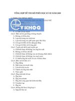 TỔNG HỢP ĐỀ THI MÔ PHÔI HỌC KỲ III NĂM 2009