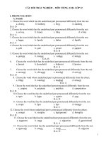 TÀI LIỆU ÔN TẬP TIẾNG ANH LỚP 12