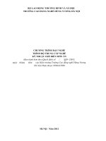 Kỹ thuật chế biến món ăn (Chương trình khung trình độ trung cấp)