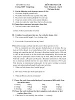 Đề kiểm tra tiếng anh học kì 2 lớp 11