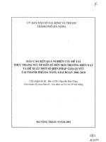 BÁO cáo kết QUẢ NGHIÊN cứu đề tài THỰC TRẠNG sức ép dân số đến môi TRƯỜNG HIỆN NAY và đề XUẤT một số BIỆN PHÁP GIẢI QUYẾT tại THÀNH PHỐ đà NẴNG GIAI đoạn 2001 2010 