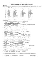 DE CUONG KT 1 TIET LOP 10 LAN 1 môn tiếng anh