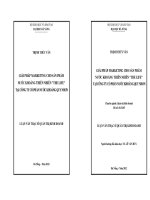 Quản trị kinh doanh Giải pháp marketing cho sản phẩm nước khoáng thiên nhiên the life tại Công ty Cổ phần Nước khoáng Quy Nhơn