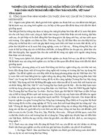 NGHIÊN CỨU CÔNG NGHỆ BÃI LỌC NGẦM TRỒNG CÂY ĐỂ XỬ LÝ NƯỚC THẢI CHĂN NUÔI TRONG ĐIỀU KIỆN TỈNH THÁI NGUYÊN, VIỆT NAM