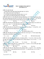 Trắc nghiệm tổng hợp về dao động cơ vật lí 11