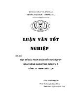 Một số giải pháp nhằm tổ chức hợp lý hoạt động Marketing dịch vụ ở Công ty TNHH Châu Lục