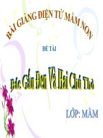 Bài giảng điện tử mầm non lớp Mầm đề tài Bác gấu đen và 2 chú thỏ