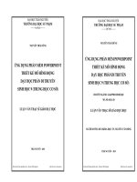 luận văn thạc sĩ Ứng dụng phần mềm powerpoint thiết kế mô hình động dạy học phần di truyền sinh học 9 (trung học cơ sở)