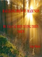 Bài giảng điện tử mầm non Lớp nhà trẻ đề tài Các hiện tượng thiên nhiên