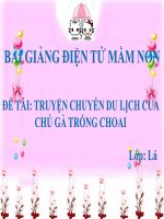 Bài giảng điện tử mầm non lớp Lá đề tài Truyện Chuyến du lịch của chú gà trống choai