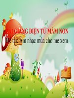 Bài giảng điện tử mầm non Lớp nhà trẻ đề tài âm nhạc múa cho mẹ xem