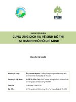 cung ứng dịch vụ vệ sinh đô thị tại thành phố hồ chí minh