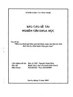 ĐIỀU TRA ĐÁNH GIÁ HIỆU QUẢ bài THUỐC NAM của dân tộc THÁI TỈNH sơn LA, CHỮA BỆNH VIỆM GAN mạn 