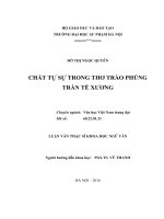 LUẬN VĂN THẠC SĨ NGỮ VĂN: CHẤT TỰ SỰ TRONG THƠ TRÀO PHÚNG TRẦN TẾ XƯƠNG