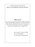 Tiểu luận giáo dục công dân: Vận dụng phương pháp dạy học bằng tình huống nhằm Giáo dục pháp luật cho học sinh trong dạy học môn Giáo dục công dân lớp 8 ở trường THCS.