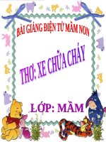Bài giảng điện tử mầm non lớp Mầm đề tài Thơ xe chữa cháy