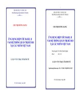 luận văn thạc sĩ Ứng dụng hiệp ước quốc tế Basel II vào hệ thống quản trị rủi ro của các NHTM Việt Nam